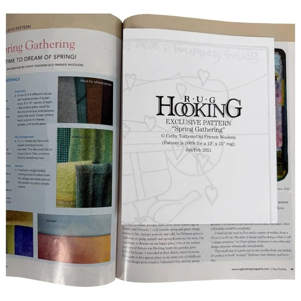 Rug Hooking Magazine January /‎ February 2021 Issue Has PullOut Pattern